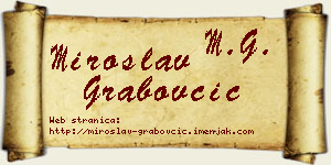 Miroslav Grabovčić vizit kartica